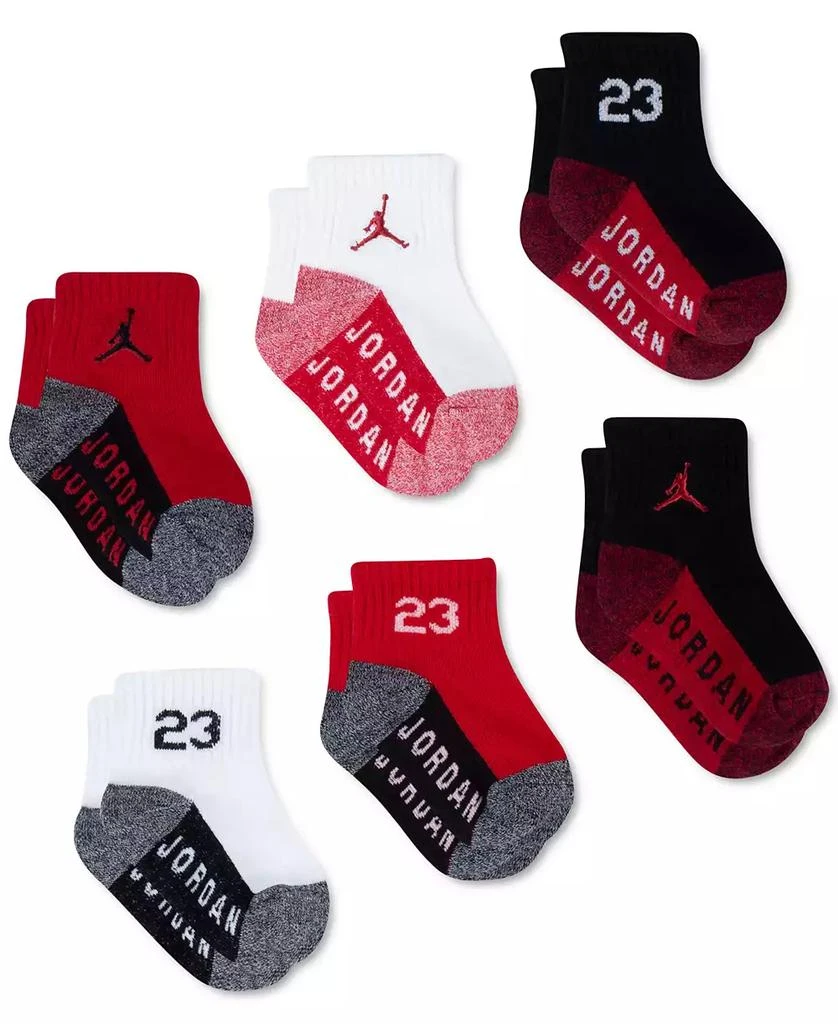 Jordan Baby and Toddler Boys Core Jumpman Ankle Socks, Pack of 6 2