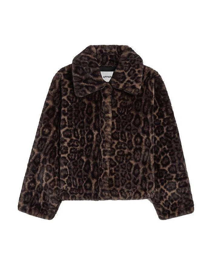 Apparis Elis Faux Fur Leopard Print Jacket 5