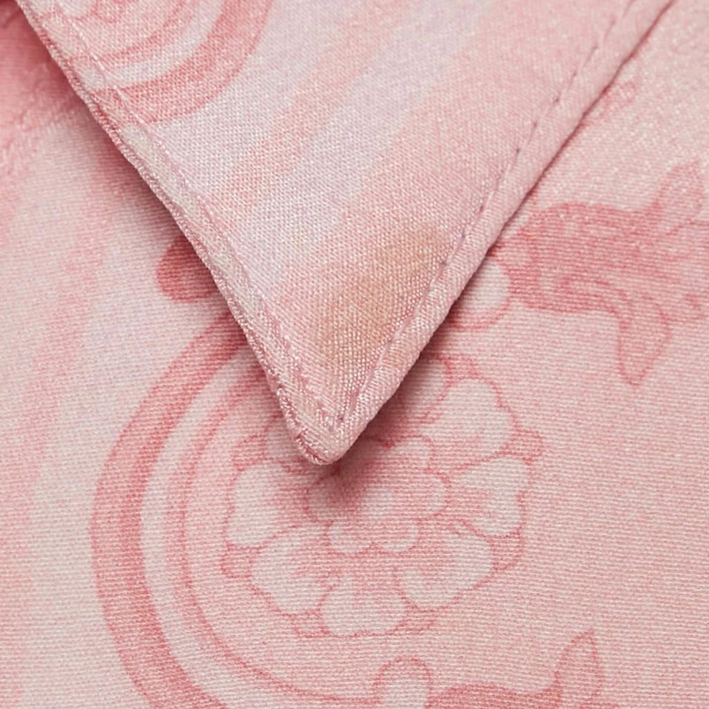 Versace Versace Pink Barocco Print Silk Shirt and Skirt Set S 3