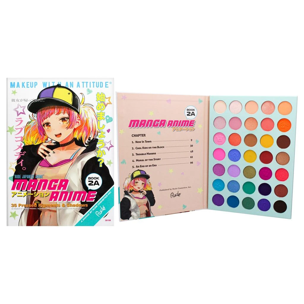 Rude Cosmetics Manga Anime 35 Eyeshadows Palette - Book 2A by  for Women - 1.34 oz Eye Shadow 1