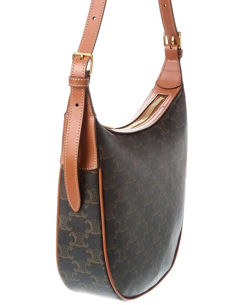 Celine CELINE Heloise Small Triomphe Canvas & Leather Shoulder Bag 3