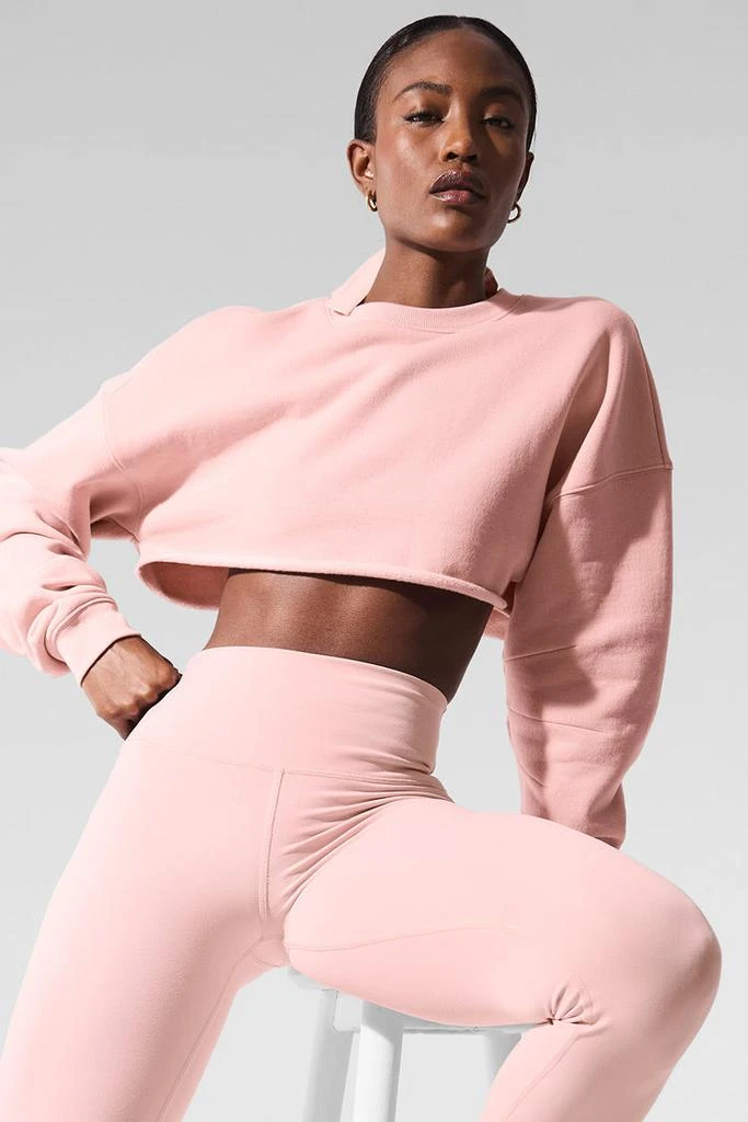 Alo Extreme Cropped Pullover - Pink Quartz 5