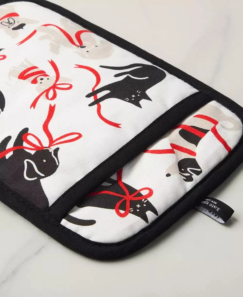 Kate Spade Holiday Pets Kitchen Towel, Oven Mitt 
Potholder, Set of 4 3