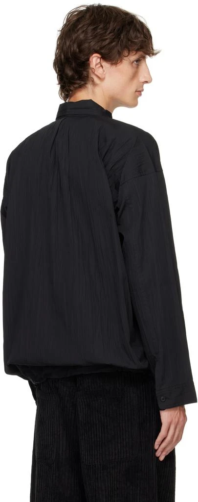 Jan-Jan Van Essche Black O-Project Wrinkled Poplin Popover Shirt 3