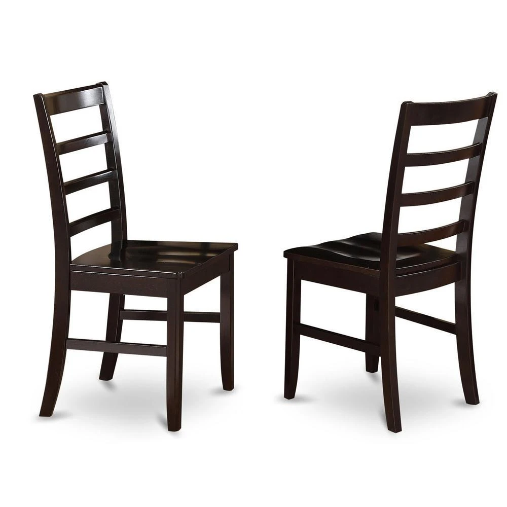 East West Furniture 3 Pc small Kitchen Table and Chairs set-Table and 2 Wood Dining Chairs 4