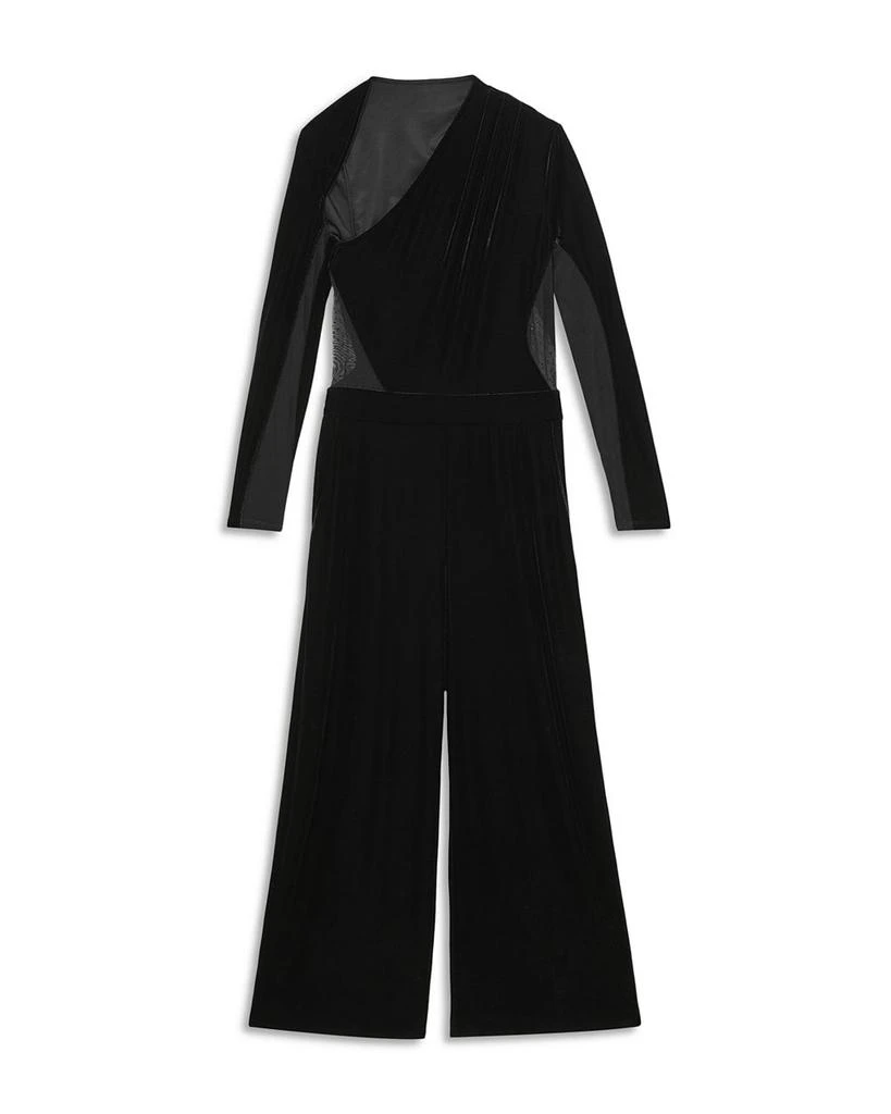 REISS Karoli Long Sleeved Velvet Jumpsuit 5