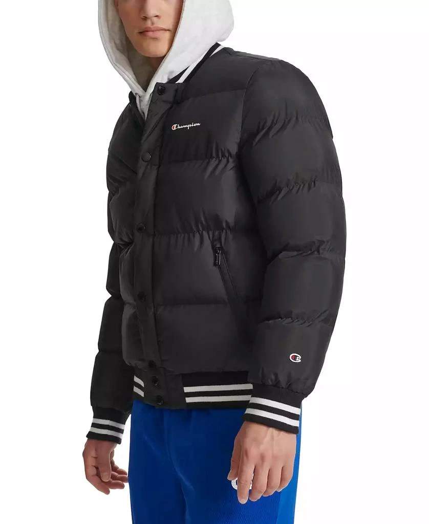 CHAMPION Men's Quilted Full-Zip Varsity Puffer Jacket 3