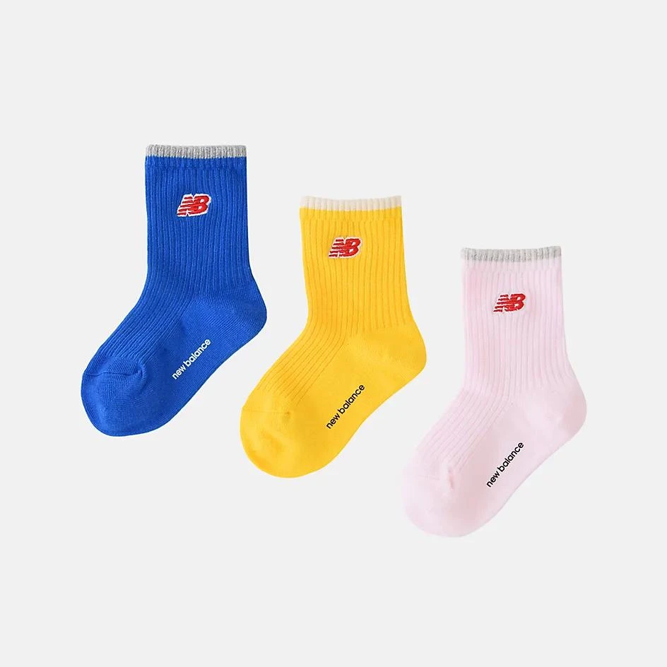 New Balance Kids Patch Logo Midcalf Socks 3 Pack 1