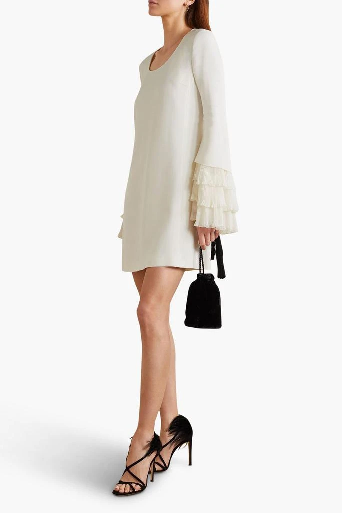 Giambattista Valli Ruffled plissé-silk and cady mini dress 2