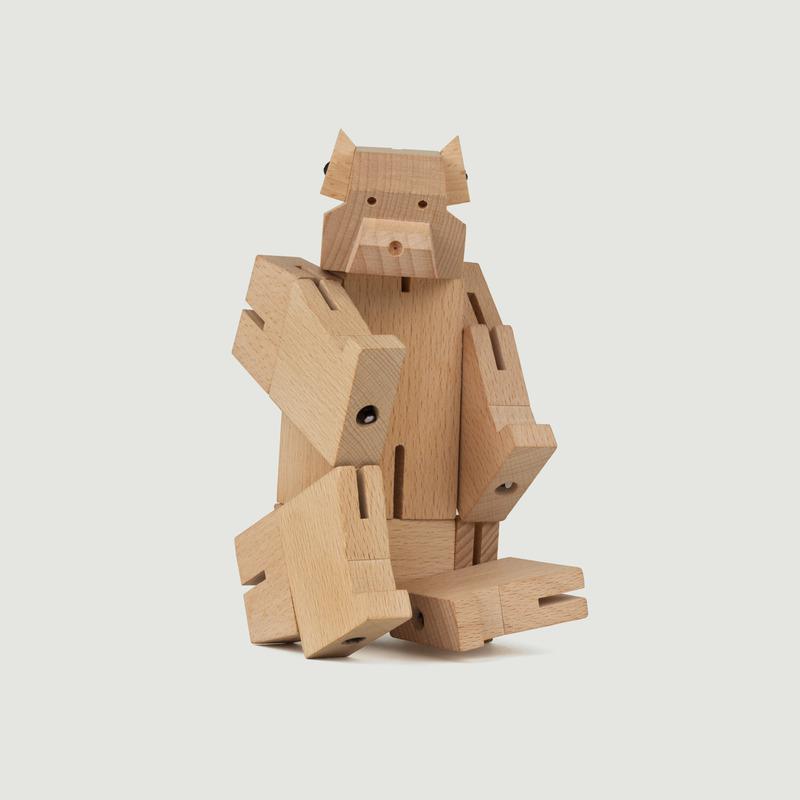 Kikkerland Articulated Wooden Bear White KIKKERLAND