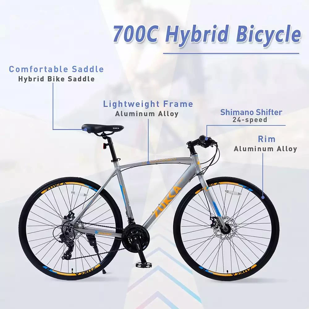 Streamdale Furniture Streamdale 24-Speed Hybrid Bike Disc Brake 6