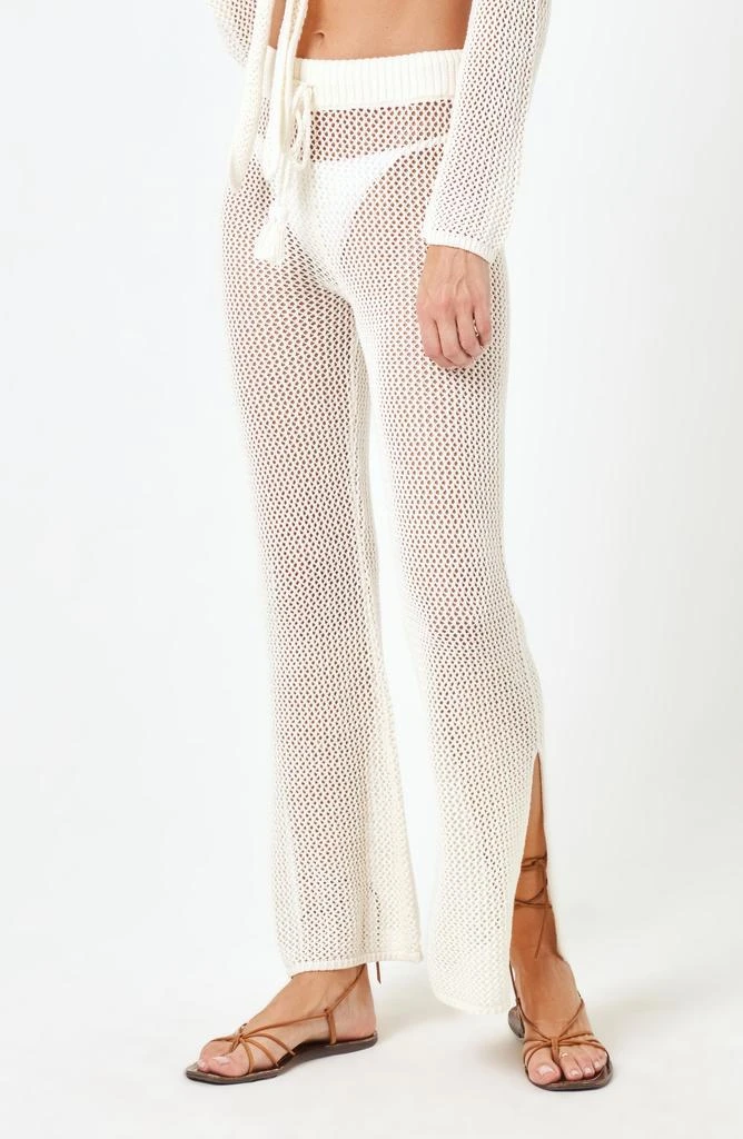 LSPACE Los Cabos Open Stitch Cover-Up Sweater Pants 3