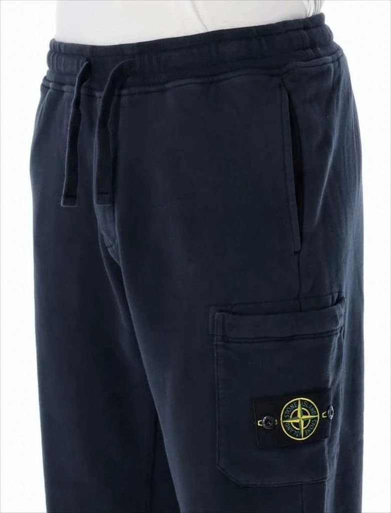 Stone Island Relaxed-Fit Blue Training Pants with Drawstring 3
