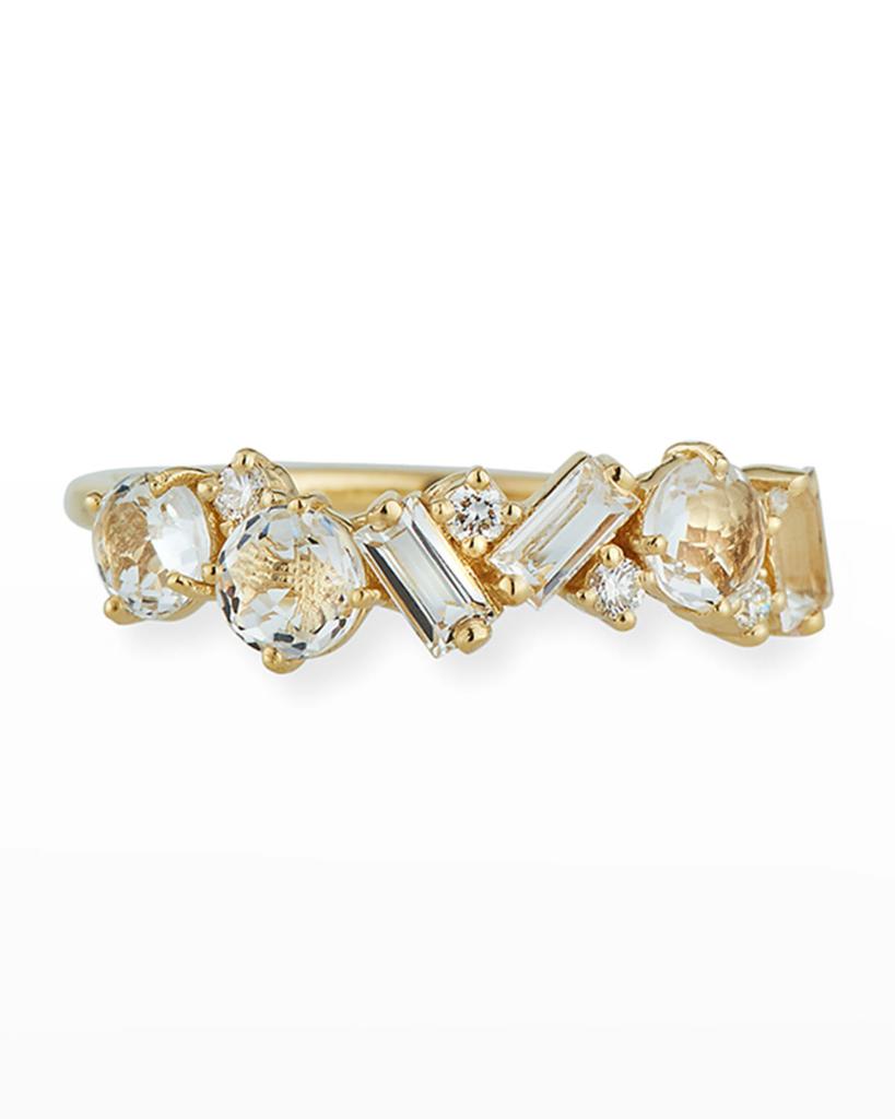 Suzanne Kalan Bloom 14K Yellow Gold Amalfi Mix Ring, Size 4-8.5