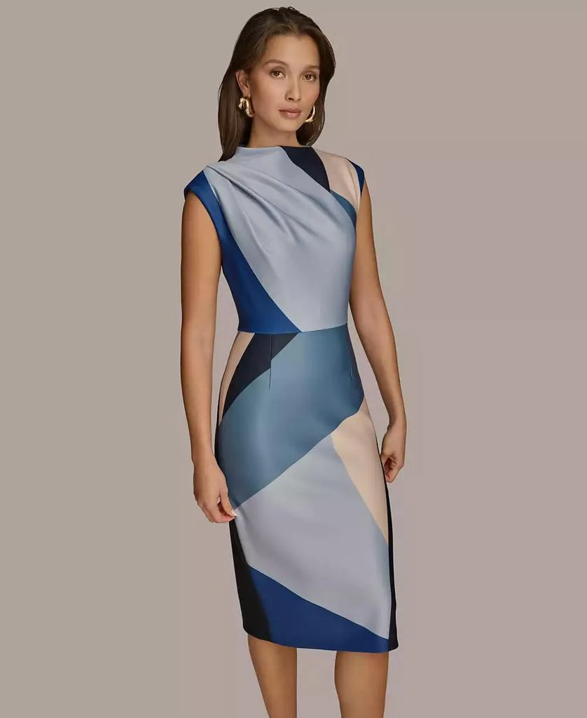 Donna Karan Petite Colorblocked Sheath Dress 3