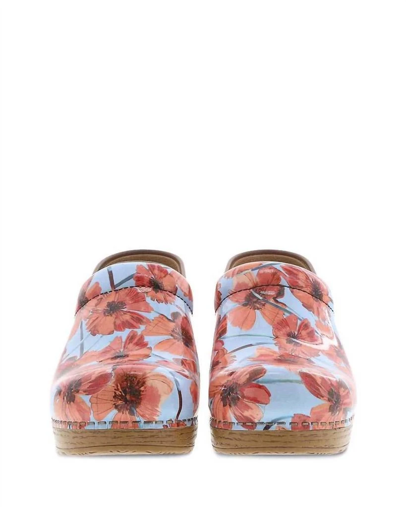 Dansko Women's Professional Patent Clog In Poppies 2