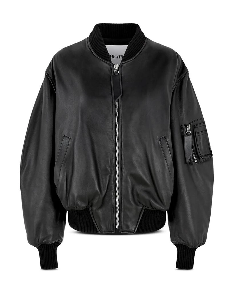 The Attico Leather Bomber Jacket 1
