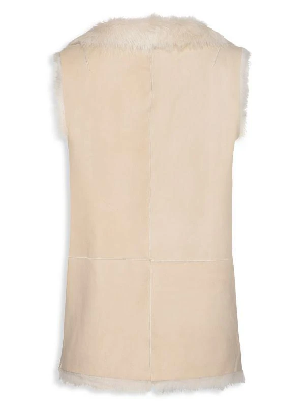 WOLFIE FURS Suede Shearling Vest 2