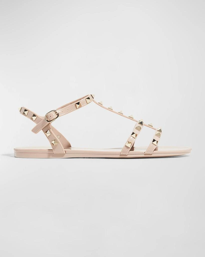 Valentino Rockstud Jelly Flat Gladiator Sandals 1