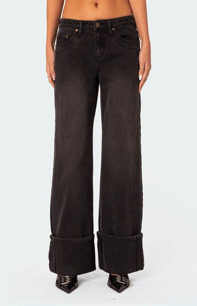 Edikted Vesper Cuffed Low Rise Jeans 2