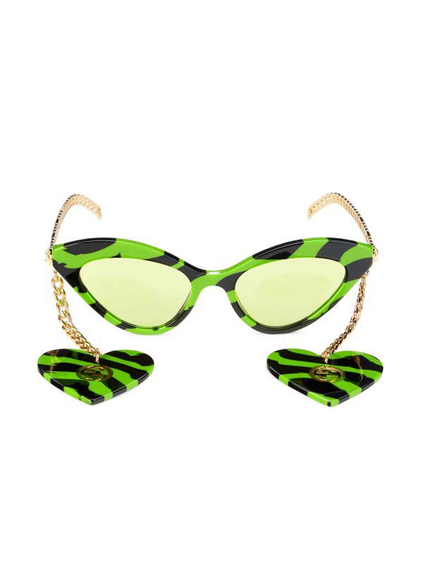 Gucci 52MM Cat Eye Sunglasses With Detachable Charm