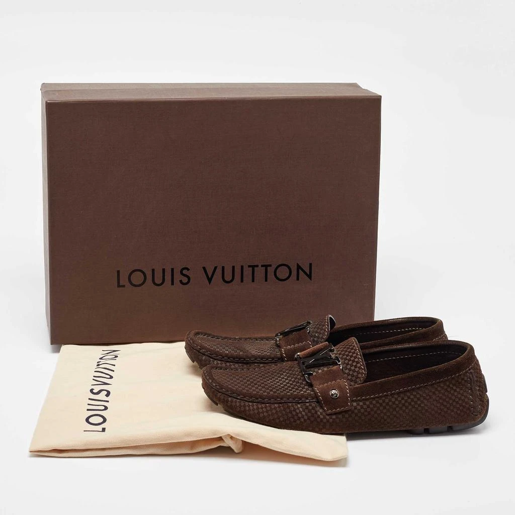 Louis Vuitton Louis Vuitton Brown Suede Monte Carlo Slip On Loafers Size 40 9