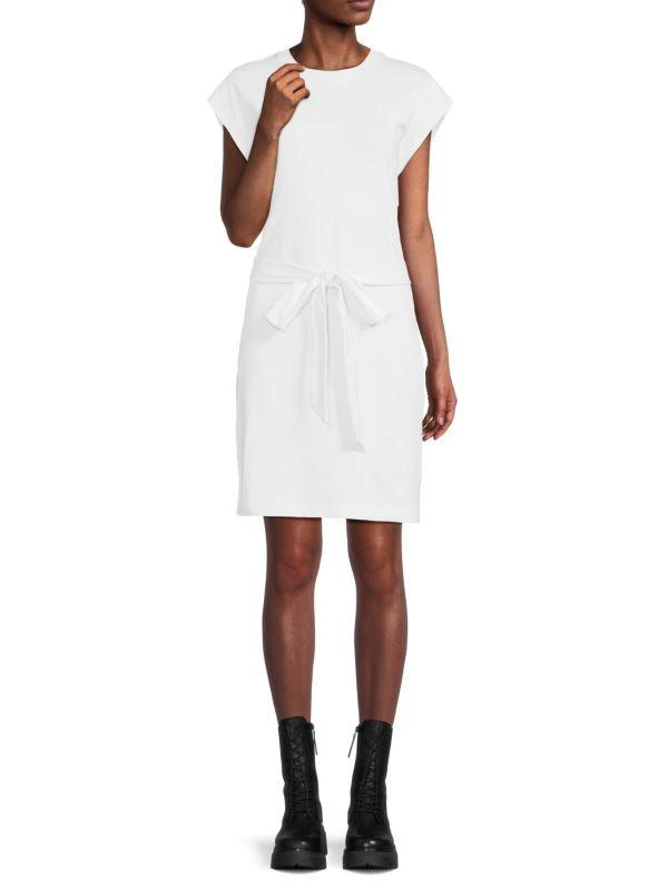 Vince Belted Crewneck Tshirt Dress 1