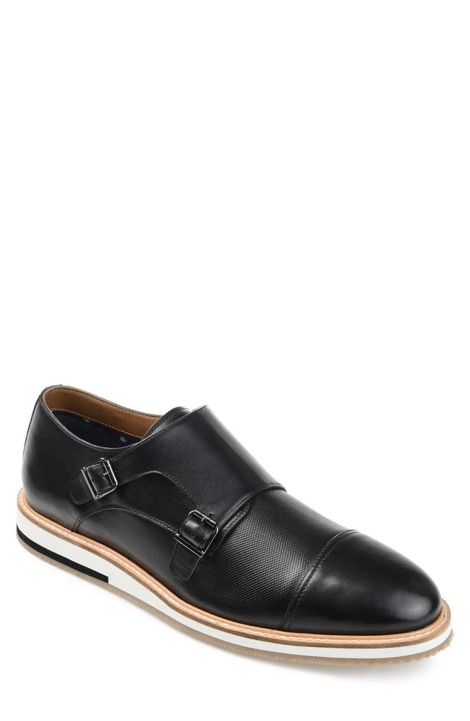 Thomas & Vine Thatcher Perforated Leather Monk Strap Derby 1