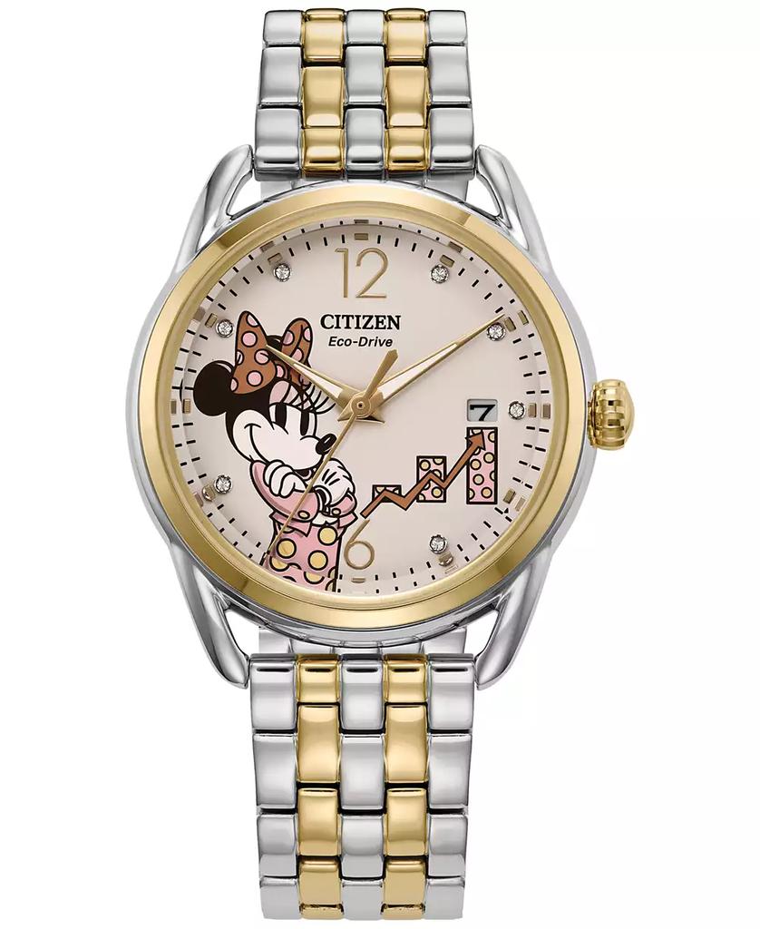 Citizen Eco-Drive Women's Disney Empowered Minnie Mouse Two-Tone Stainless Steel Bracelet Watch 36mm