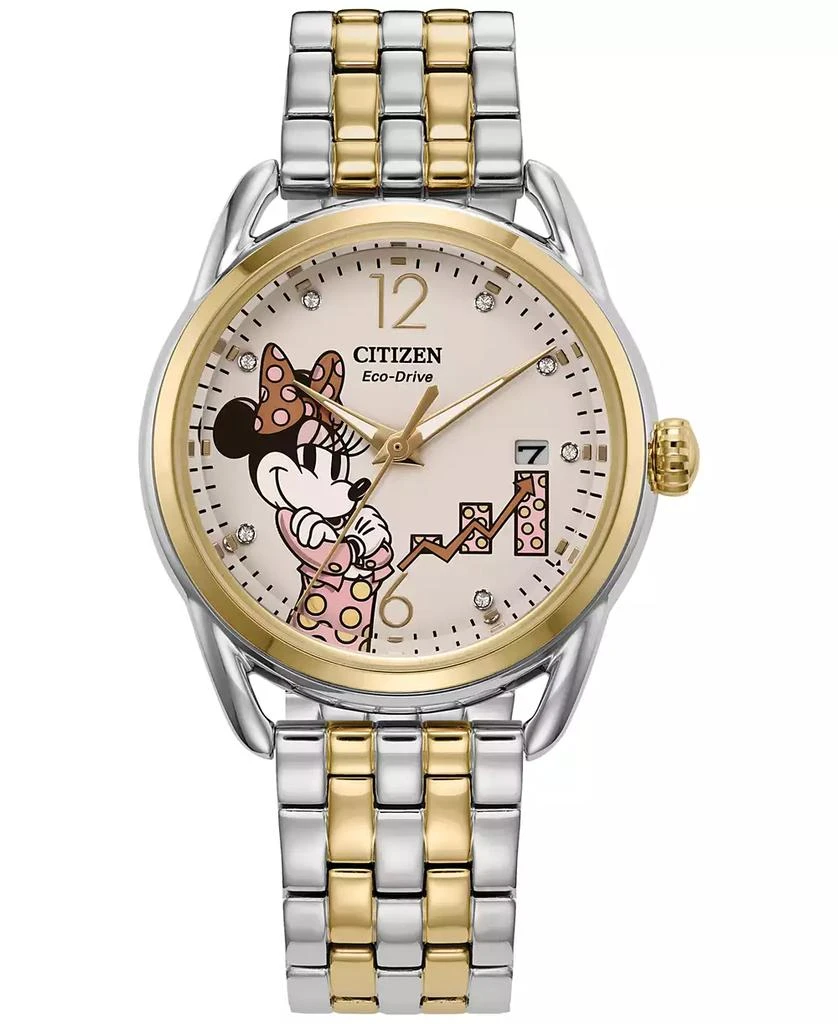 Citizen Eco-Drive Women's Disney Empowered Minnie Mouse Two-Tone Stainless Steel Bracelet Watch 36mm 1