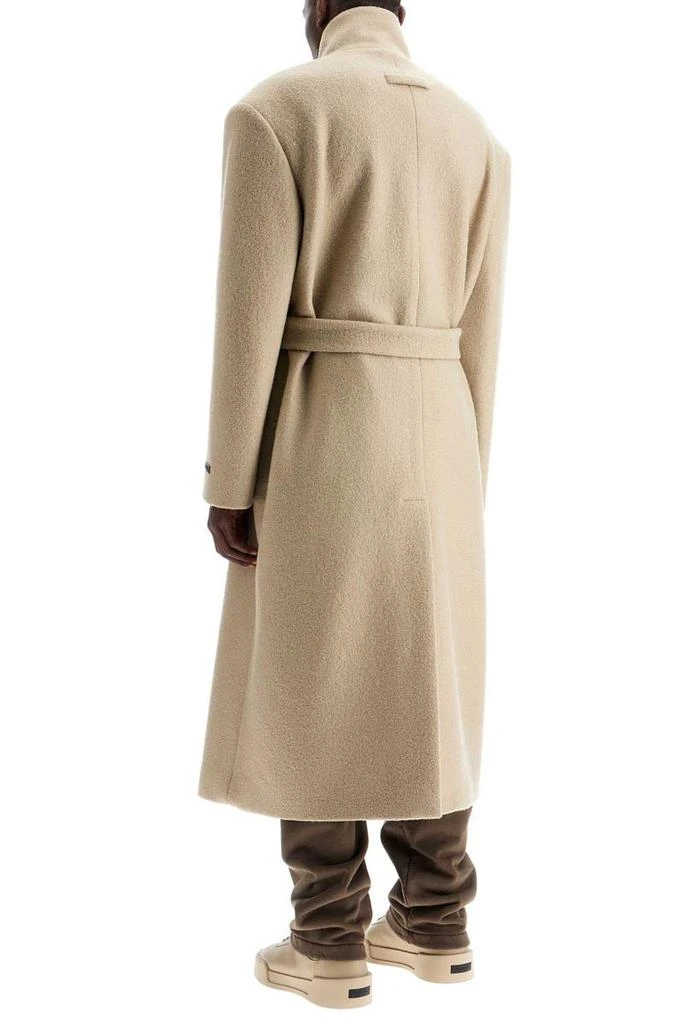 Fear of god wool coat with high collar and boiled wool 3