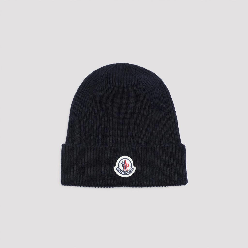 Moncler Navy Virgin Wool Beanie 6