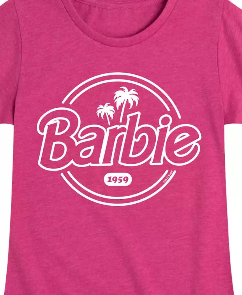 Barbie Big Girls Logo Palm Trees Graphic Short Sleeve T-Shirt 3
