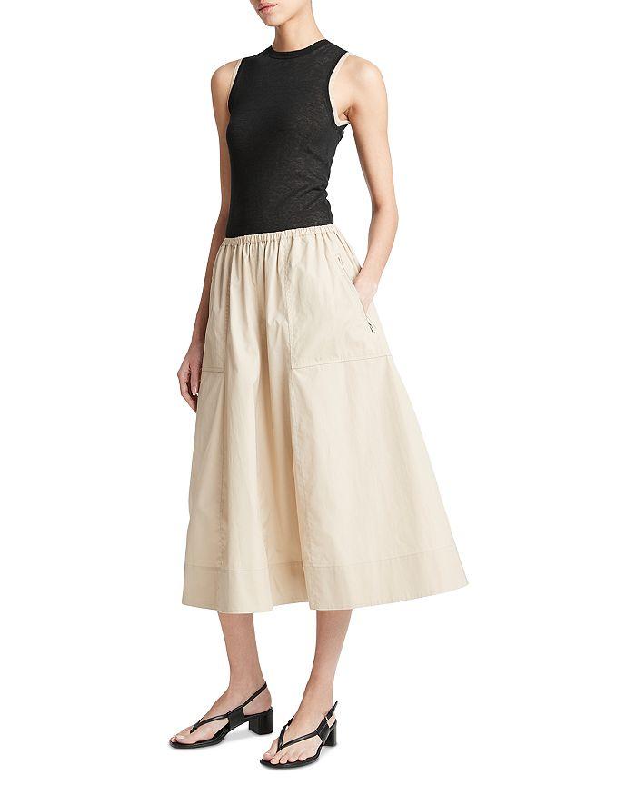 Vince Gathered Utility Midi Skirt