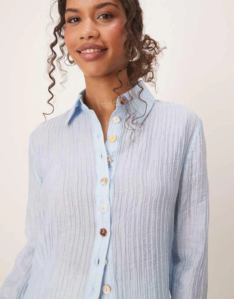 Ghospell Ghospell textured shirt with in light blue 4