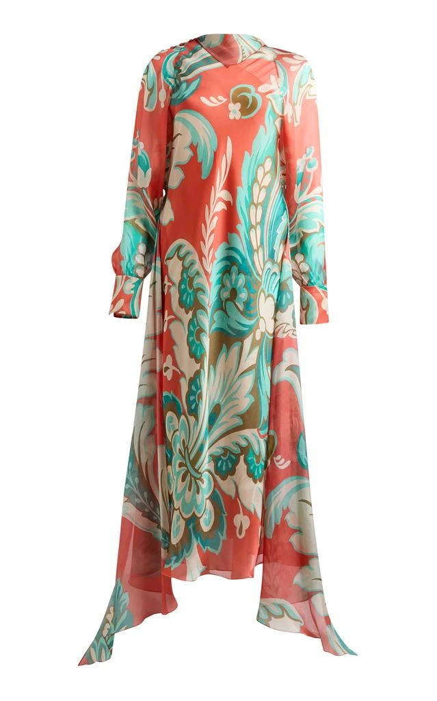 moda operandi silk dress Etro Patterned Silk Midi Dress