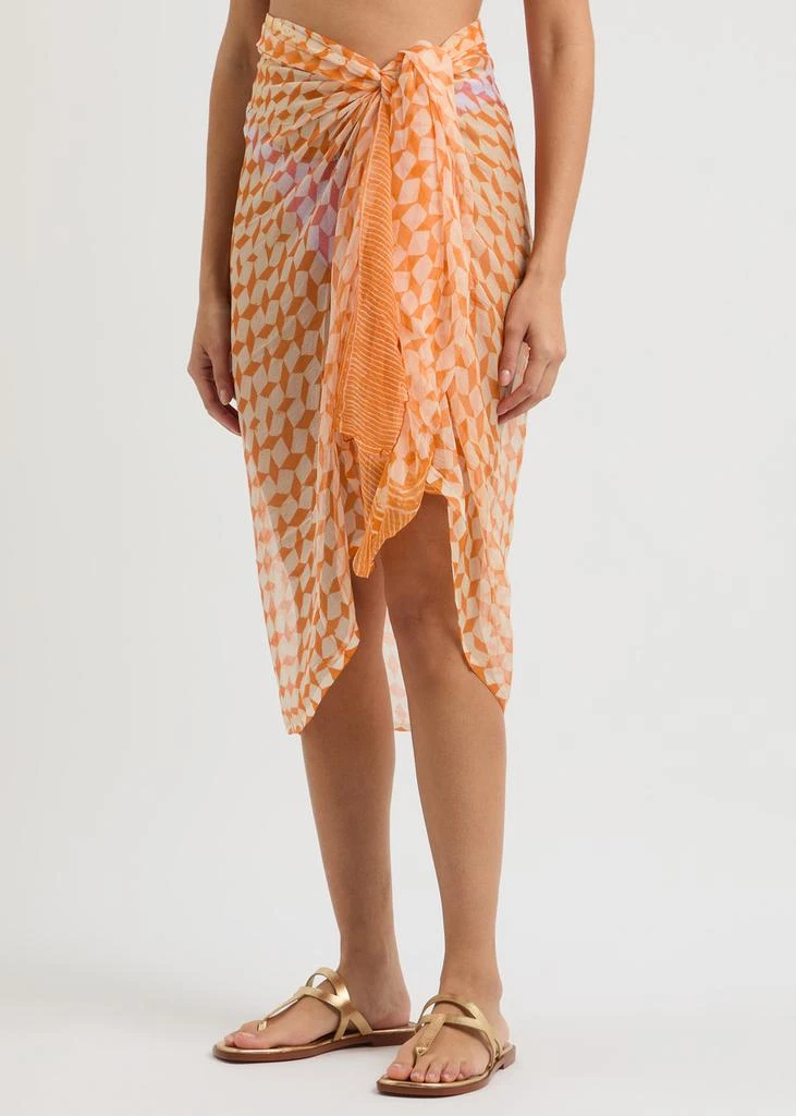Cloe Cassandro Printed silk-georgette sarong  2