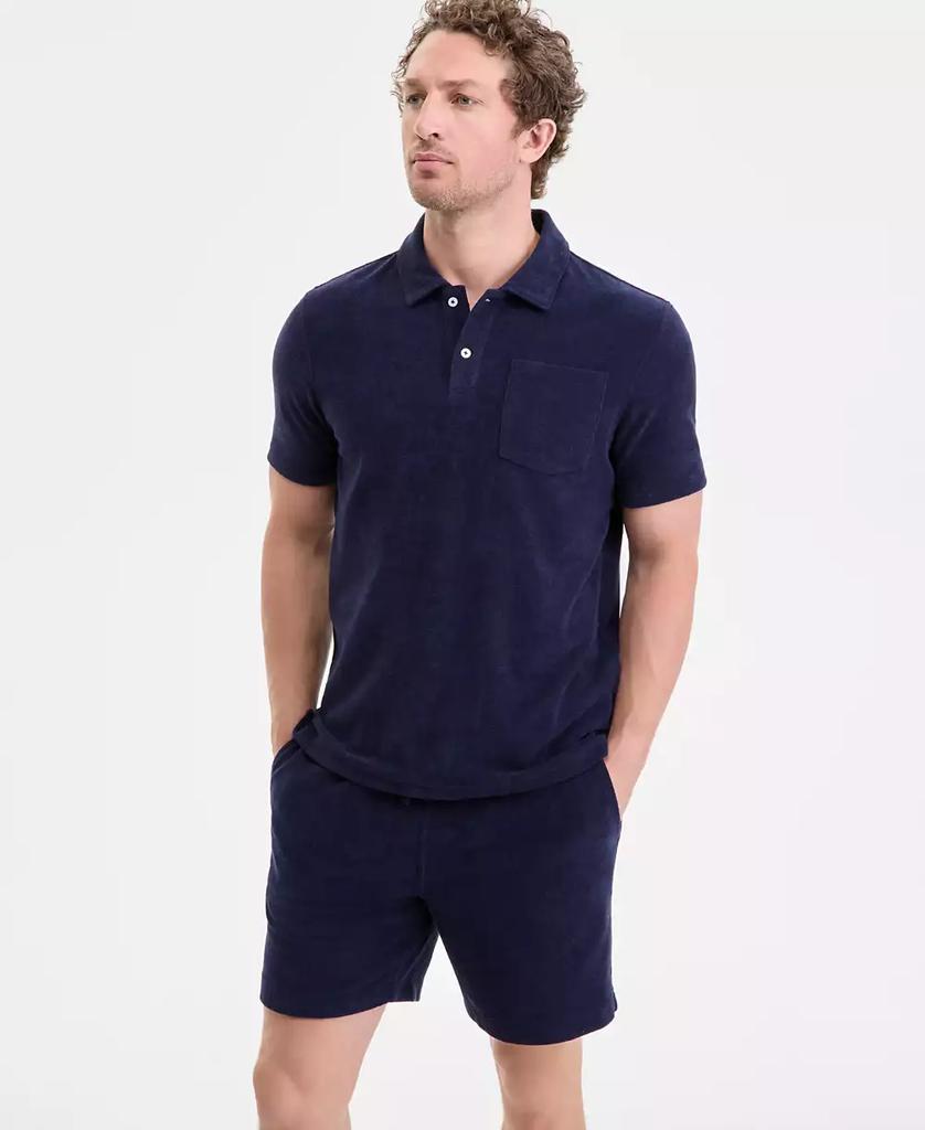 Club Room Men's Solid Terry Cloth Short-Sleeve Polo Shirt, Exclusively at Macy's