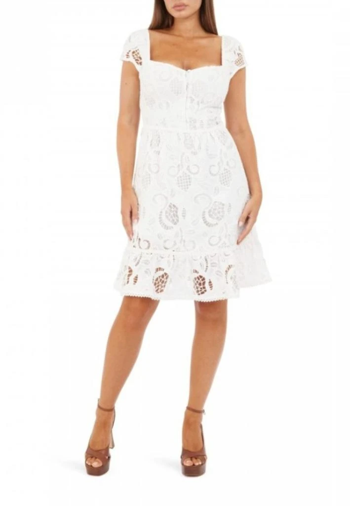 corset lace dress styles Lace-Up Long Pastel Prom Dress with Sheer-Lace Corset Navy / 10