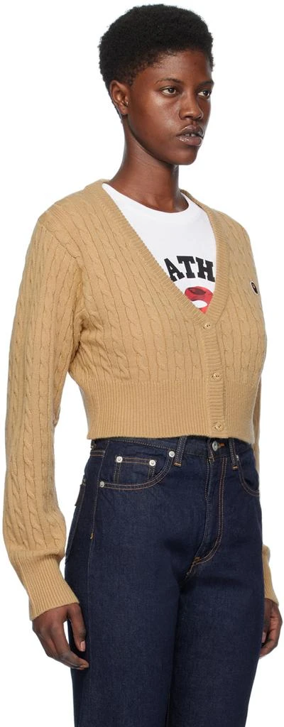 Bape Tan Cropped Cardigan 2