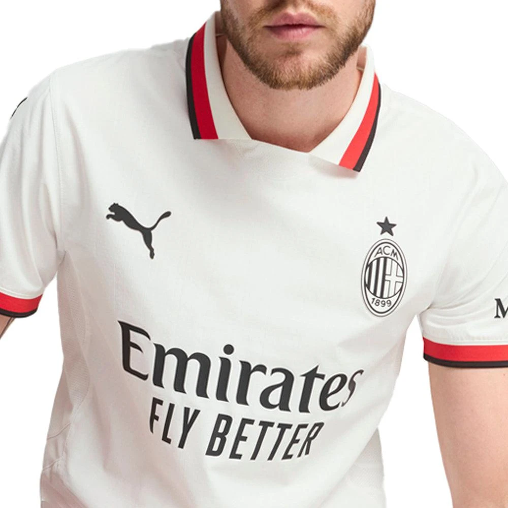 Puma AC Milan Away Authentic Collared Short Sleeve Soccer Jersey 5