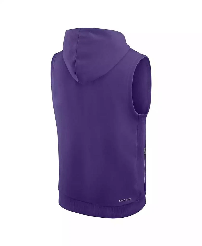 NIKE Men's Purple Minnesota Vikings Sideline Performance Sleeveless Pullover Hoodie 3