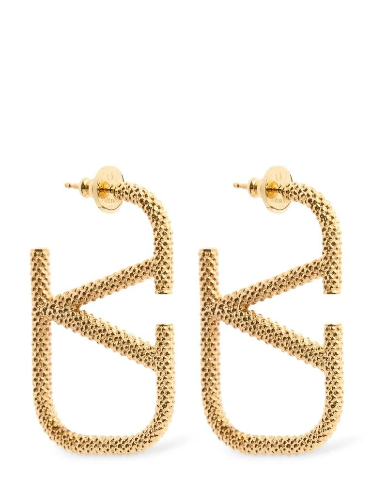 Valentino Vlogo Signature Grainy Drop Earrings 1