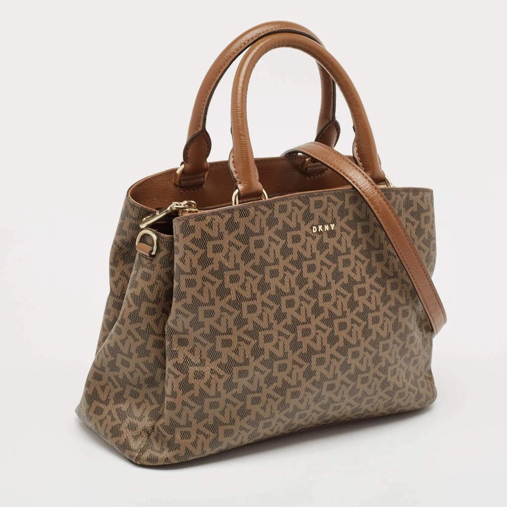 DKNY DKNY Brown Signature Coated Canvas Satchel 3