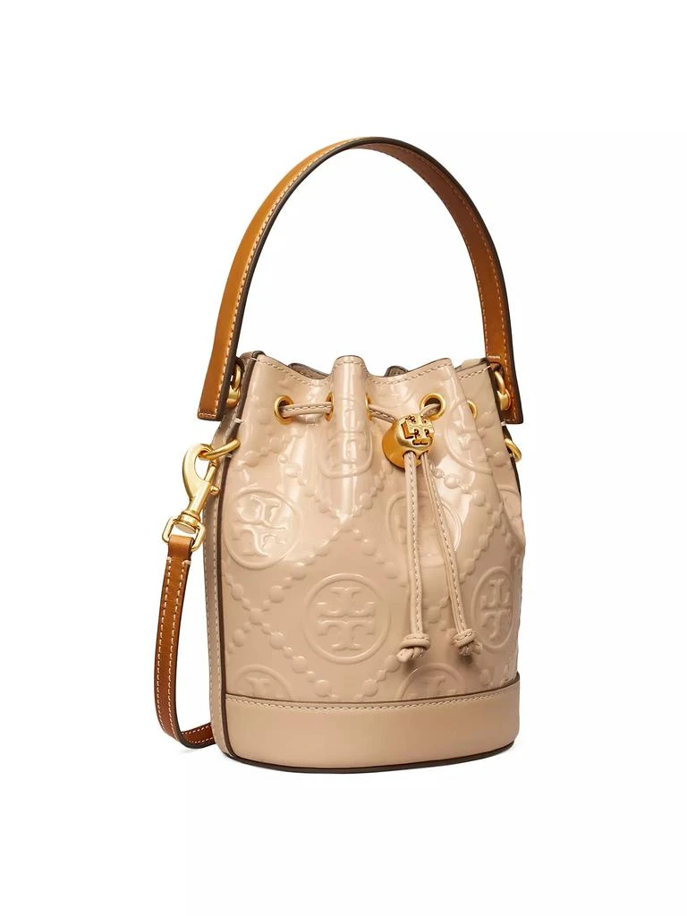 Tory Burch Mini T Monogram Patent Leather Bucket Bag 3