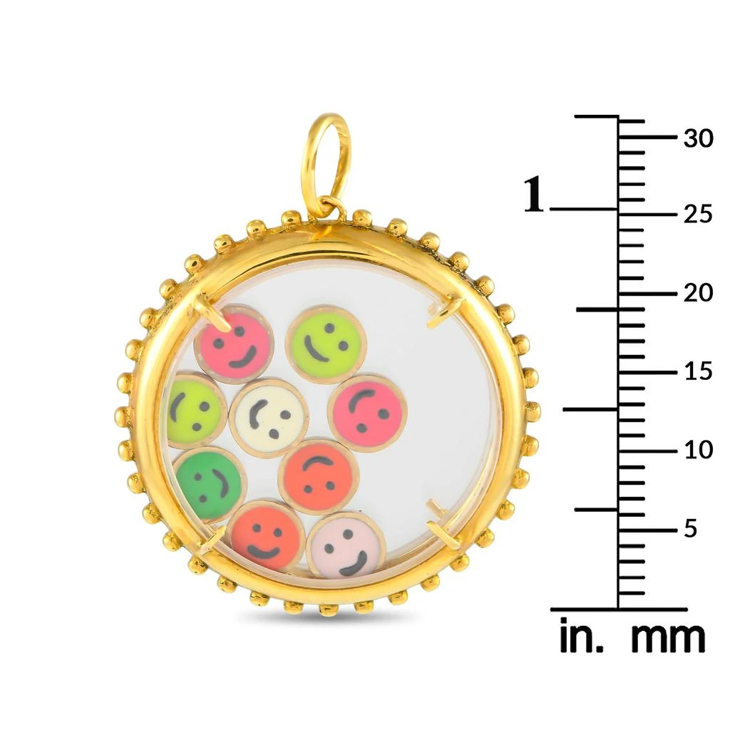 Aaron Basha 18K Yellow Gold Multi Happy Faces Charm AB29-111124 3
