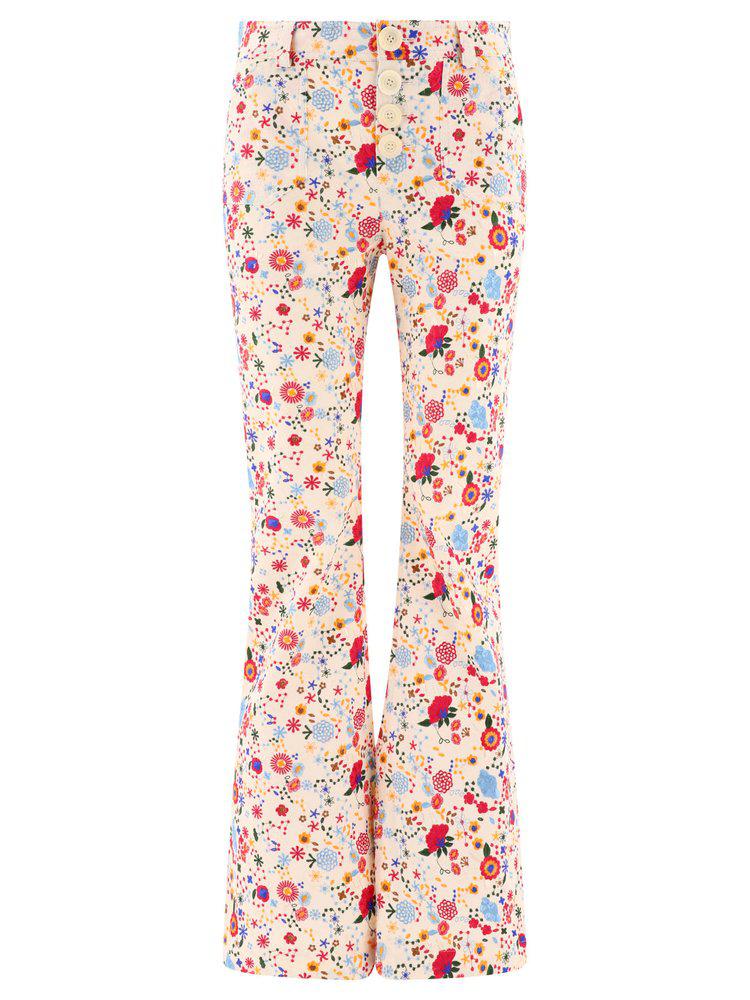 INES DE LA FRESSANGE Ines De La Fressange Floral Pattern Pants