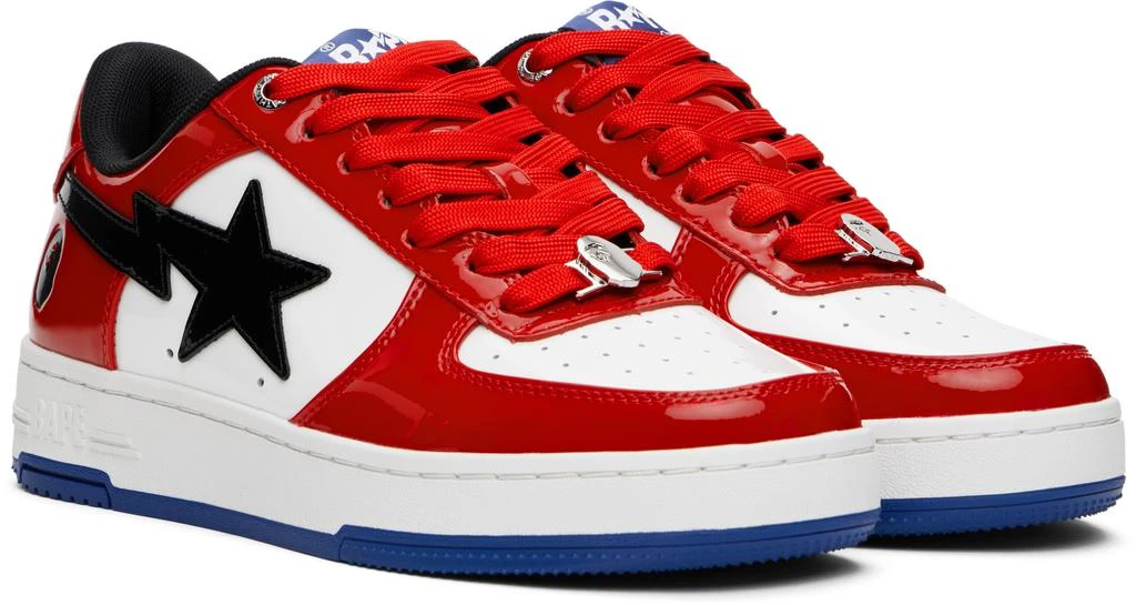 Bape Red & White BAPE STA # 1 Sneakers 4