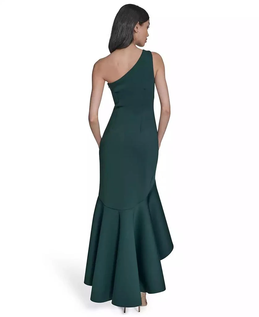 open lace back dress Eliza J One Shoulder Evening Dress EJ8M9498