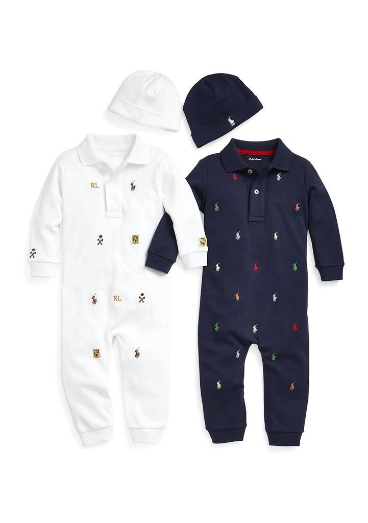 Ralph Lauren Baby Boys Long Sleeve Solid Coverall 3